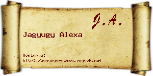 Jagyugy Alexa névjegykártya